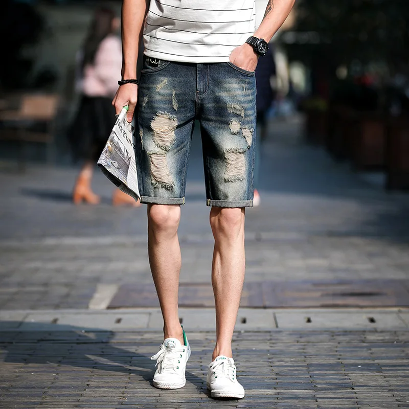 Guys in Denim shorts
