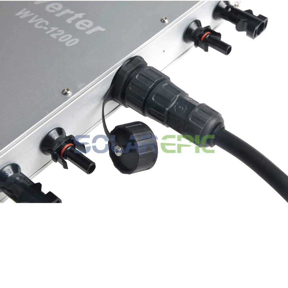 1200 W Водонепроницаемый сетки галстук инвертора DC22-50V для AC120V или 220 V со слежением за максимальной точкой мощности, Мощность инвертор для солнечной батареи инвертор немодулированного синусоидального сигнала IP65 CE
