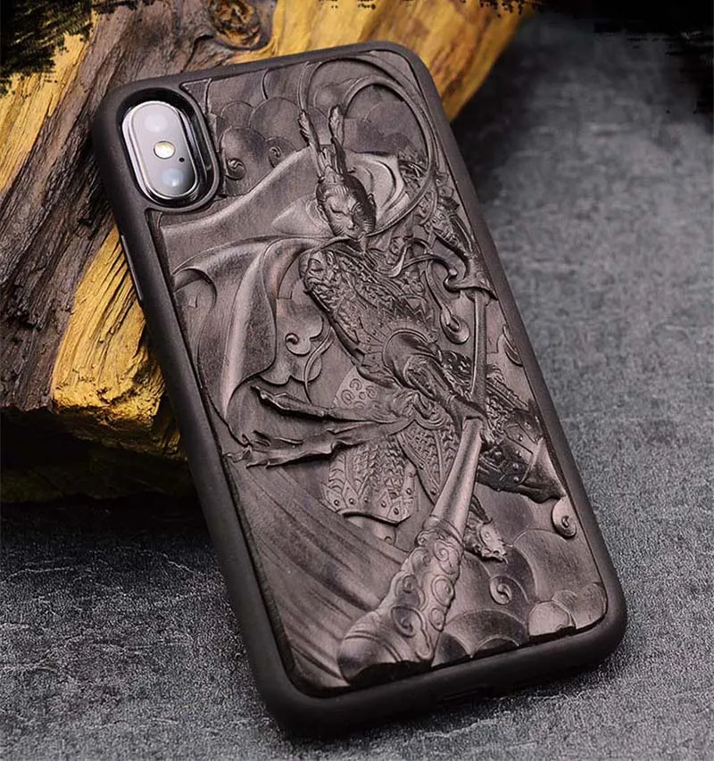 Чехол для iPhone XR X XS Max черное дерево 3D стерео тиснение резная деревянная Задняя накладка чехла из ТПУ для iPhone 6 6s 7 8 plus - Color: glass screen white
