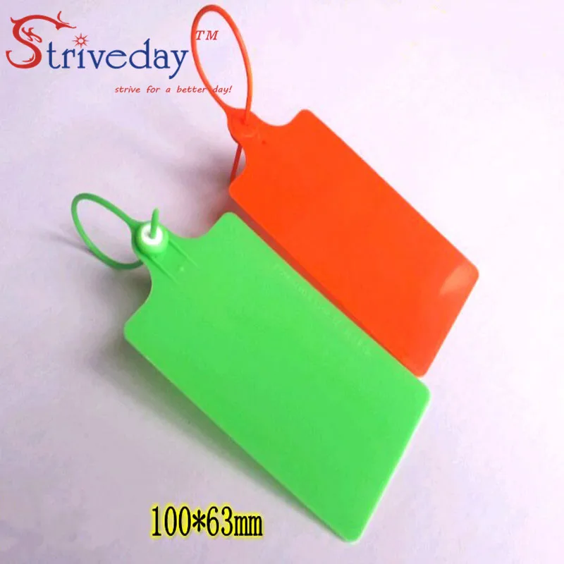 100 шт./лот одноразовые пластиковые Галстуки бирки для крупных вывесок логистики