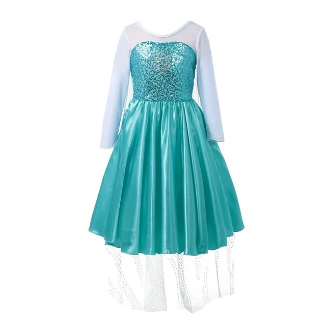 Elsa Dress 705 Платье Эльзы платье принцессы Эльзы для девочек платья костюмы для детей Эльзы и Анны маскарадные костюмы для детей голубое платье Эльзы - Цвет: Elsa Dress 705