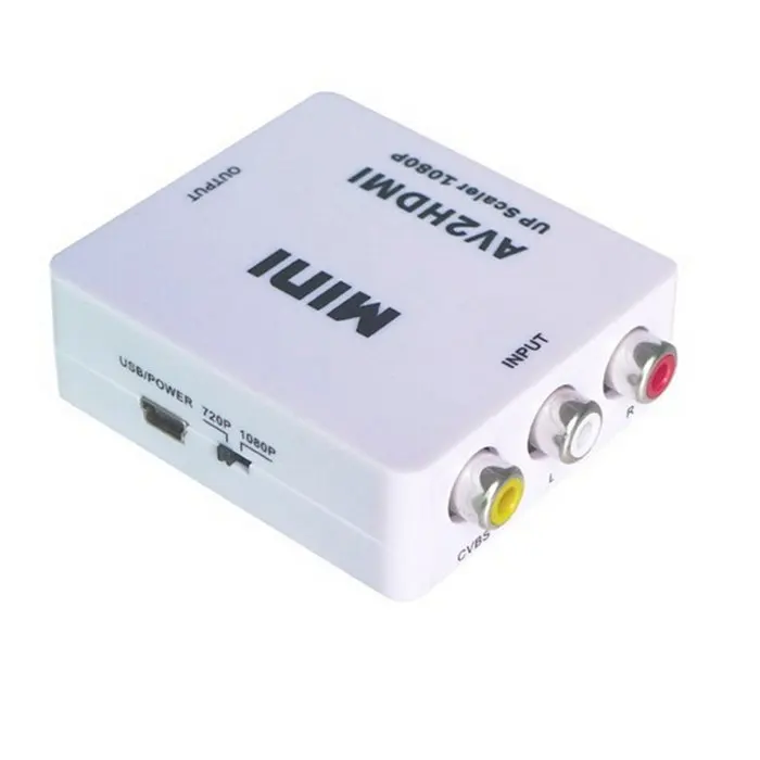 Новый композитный AV CVBS 3RCA в HDMI видеоконвертер мини-адаптер 720p 1080p | Компьютеры и