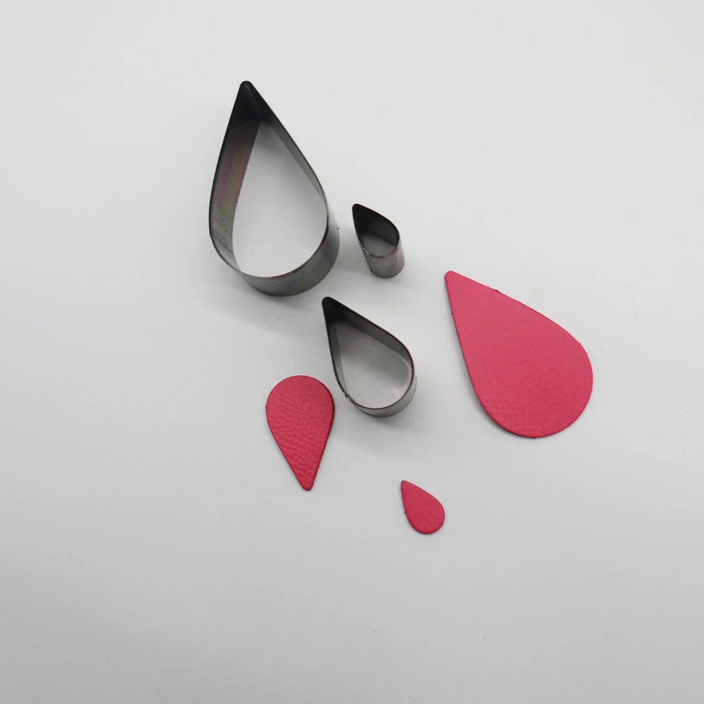 Дизайнерский ремесленный шаблон для кожи резак в форме капли воды лепки ручной