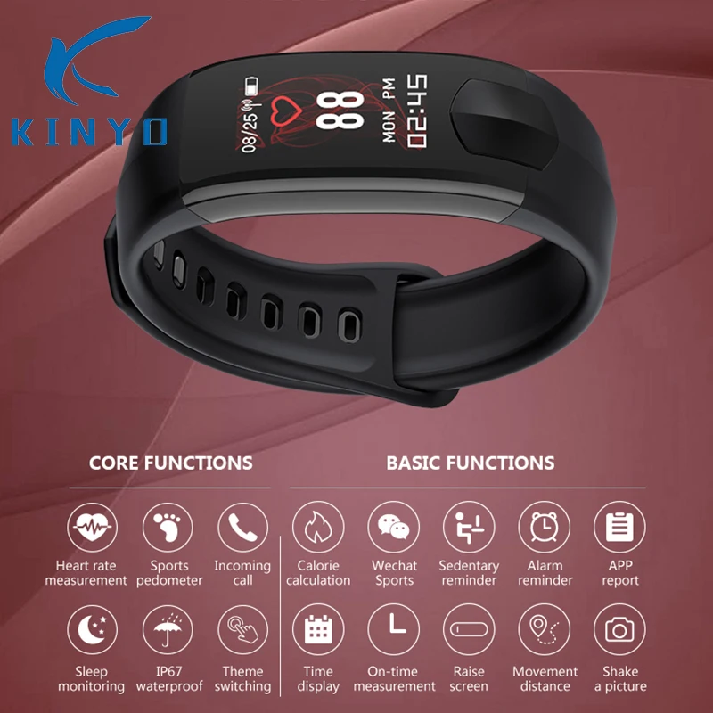 Смарт-браслет унисекс водонепроницаемые пульсометр Bluetooth спортивные часы для