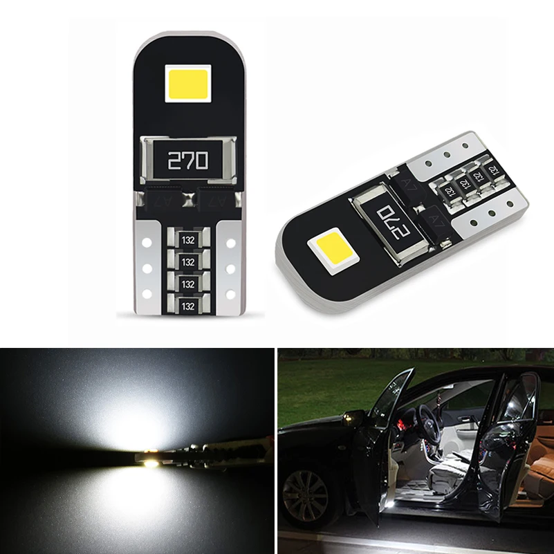 2 шт. T10 W5W Светодиодный лампочки Canbus для BMW E46 E60 E92 E65 F10 F30 Z4 M3 интерьера автомобиля