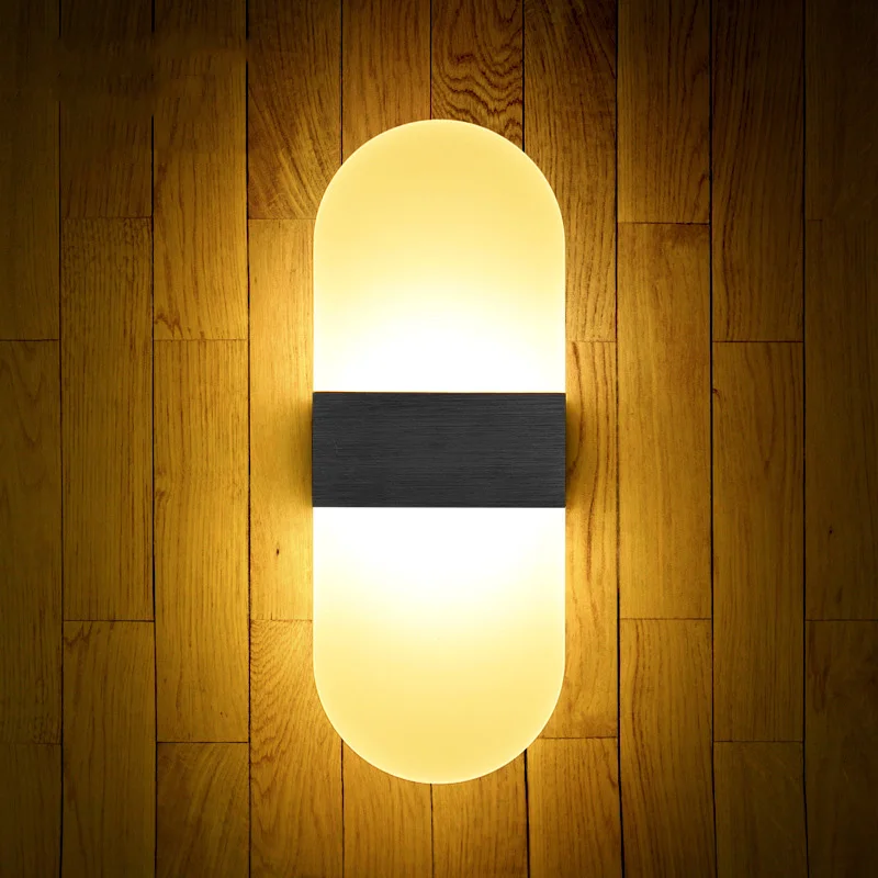 3 Вт 6 12 18 круглая угловая акриловая светодиодный настенный светильник Luminaria AC85 265V
