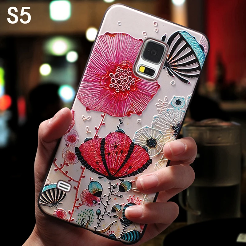 Чехол чехол для Samsung Galaxy S5 S4 S3 S 5 4 i9600 силиконовый 3D милый мобильный на