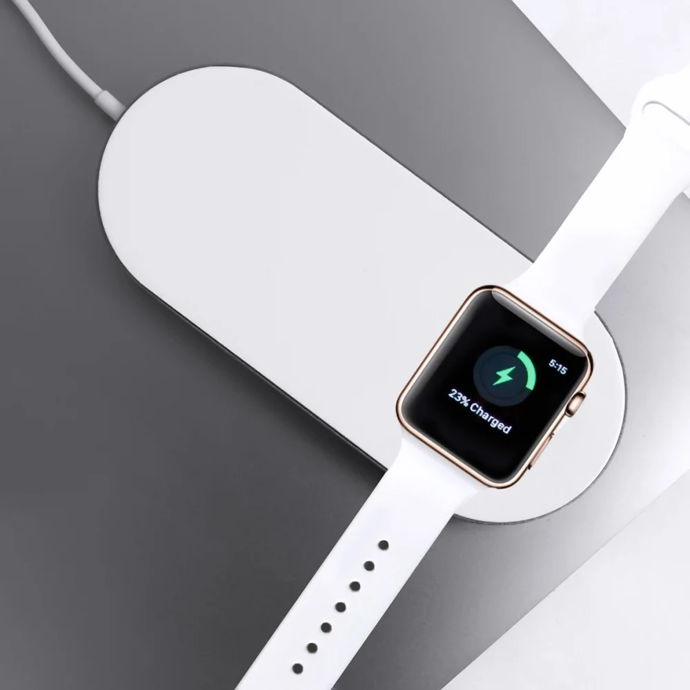 Qi Беспроводной Зарядное устройство 10 Вт для Apple Watch iWatch серии 2 3 iPhone 8 X XR XS samsung S8 S9 подставка для быстрой зарядки с 2 в 1 Двойная зарядка