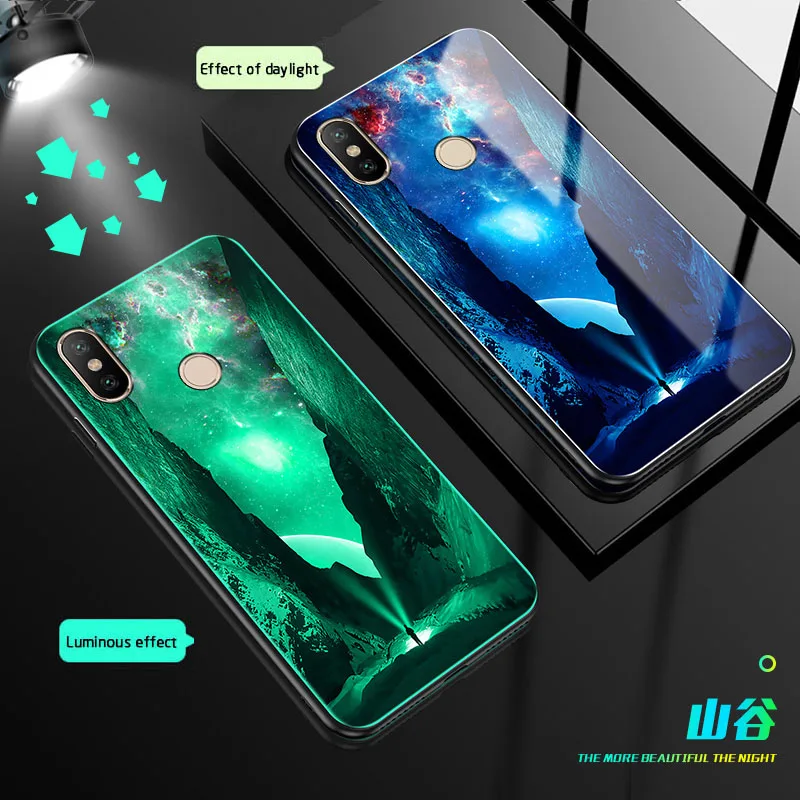 Lu mi nous стеклянный чехол для телефона s для Xiaomi mi Mix 2 2S Роскошная Противоударная задняя крышка для Xiaomi mi X 3 2 ночной Блестящий стеклянный чехол