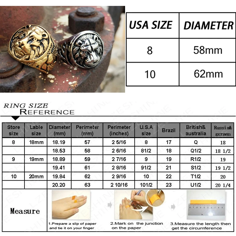 Волшебное кольцо из нержавеющей стали для мужчин Байкер готическое с головой