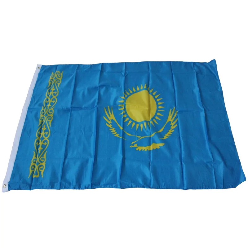 Флаг Казахстана 150x90 см флаг знамя на заказ Национальный подвесной Крытый