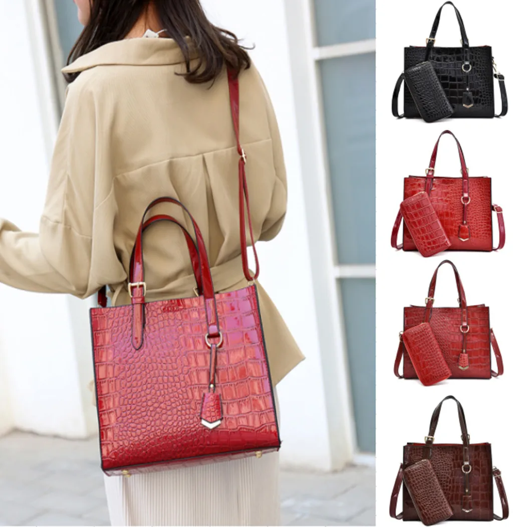 

Fashion Women Handbag Wild Crossbody Bag Messenger Shoulder Bag Phone Wallet Bags 2Pcs Schoudertas bolsas feminina 2019