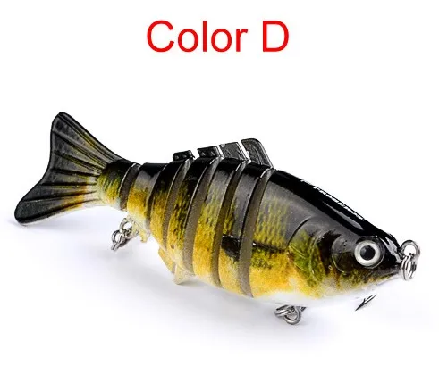 D 10 см 15,5 г swimbait Приманка мульти шарнирная рыба Сегмент Swimbait Crankbait тяжелая приманка медленная Isca искусственные приманки - Цвет: D