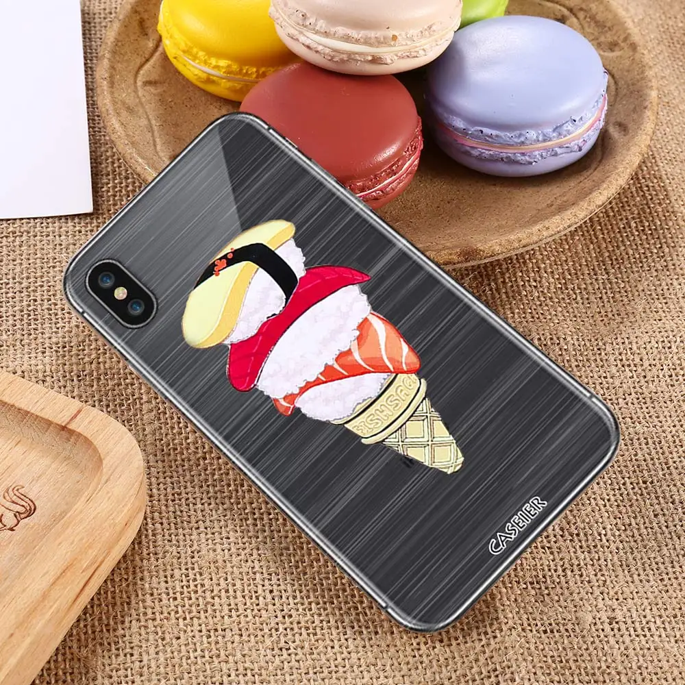 CASEIER Clear Soft TPU Case For iPhone X 7 8 6 6S Plus Silicone Japanese Style 5 5S SE Back Cover Funda Capa |