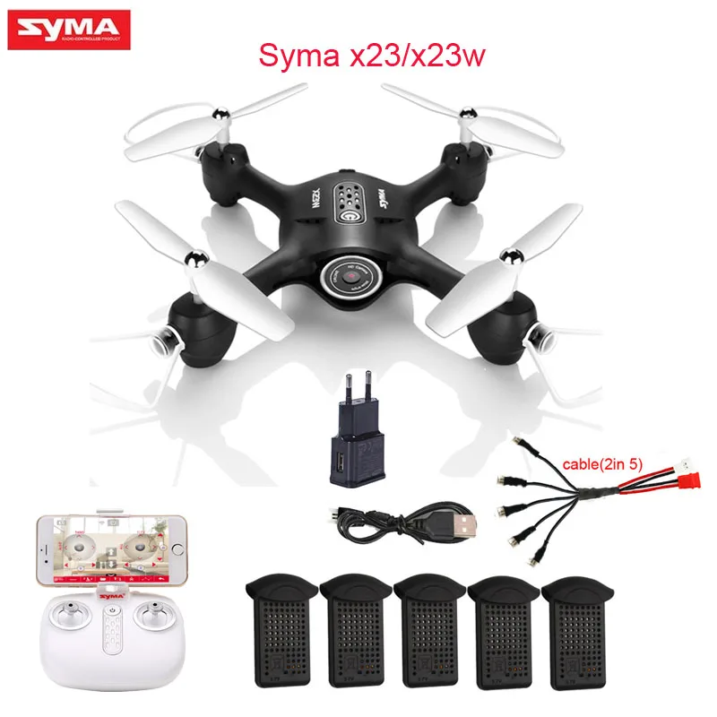 

Original SYMA X23W Mini Set Height RC Helicopter Quadcopter Drone FPV Wifi Real Time Transmission Headless Mode Hover Drones