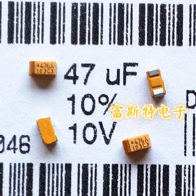 500PCS/LOT SMD tantalum capacitor 476A 47uf 10v type A 3216/1206 bile capacitance electrolytic polarity | Электронные компоненты