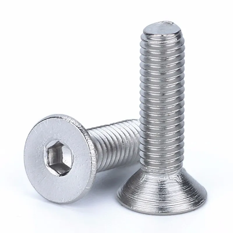 10 шт./лот) M5, M6, M8* L = 8~ 50 мм DIN7991 sus304 inox Шестигранная плоская потайная головка винт для игрушки