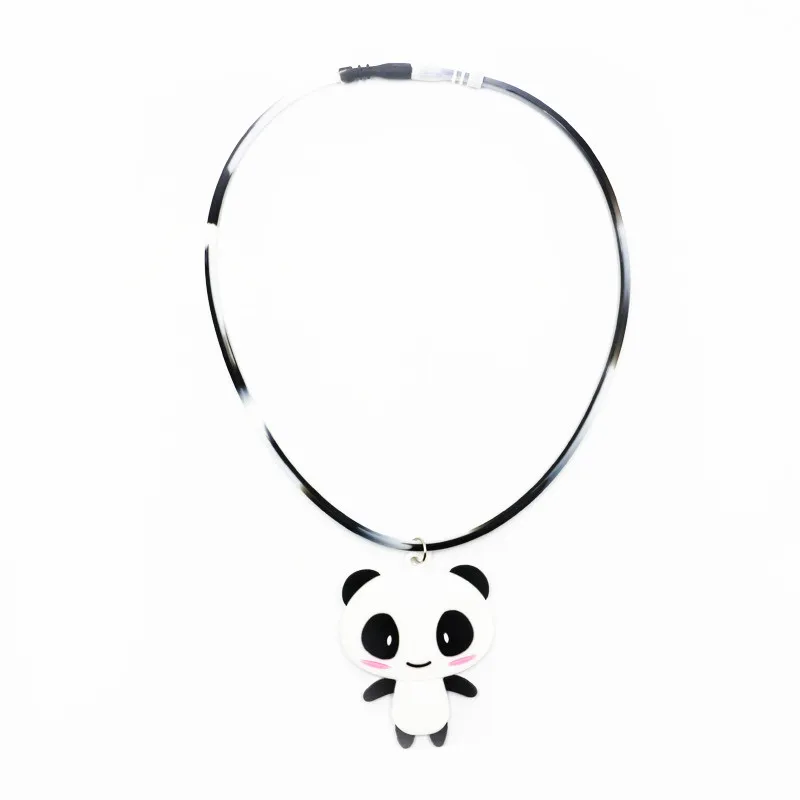 P necklace style 2 Детское украшение душевой кабины панда резиновый браслет/ожерелье День рождения украшения Дети тропические джунгли вечерние украшения - Цвет: P necklace style 2