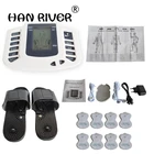 Электрический стимулятор для всего тела, расслабляющий массажер для мышц, импульсный акупунктурный массажер, тапочки + 8 электродных подушечек