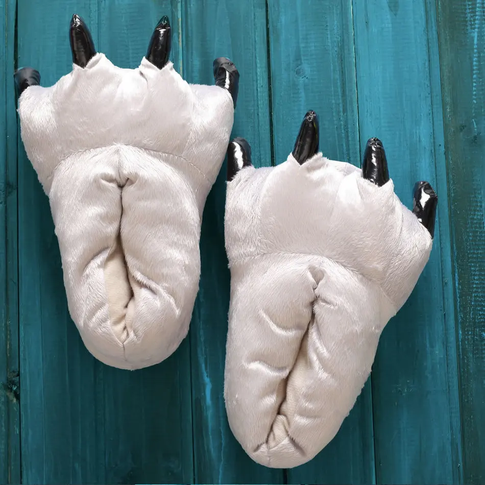 

Unisex Soft Plush Home Slippers Animal Paw Claw Shoes Feet Costume