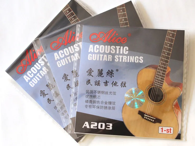 

Two piece Alice a203 acoustic guitar 1st string wood guitar string