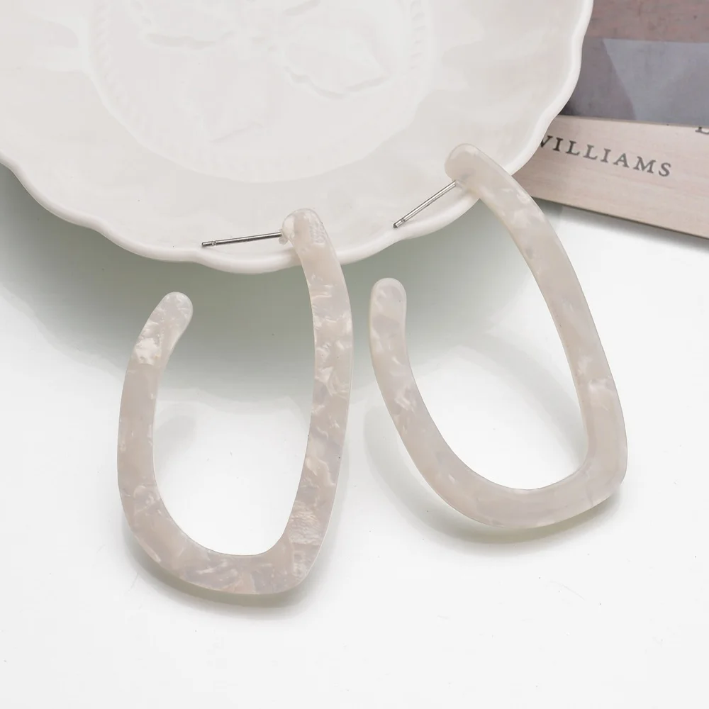 UAM Fashion Jewelry Stylish Accessories Hyperbole Cellulose Acetate Irregular Earring For Women Best Friend Unique Birthday Gift | Украшения