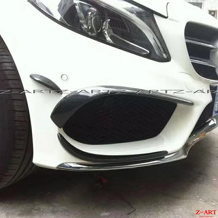 Z ART rearl углеродное волокно спереди сплитер для Mercedes Benz W205 углерода передние щитки