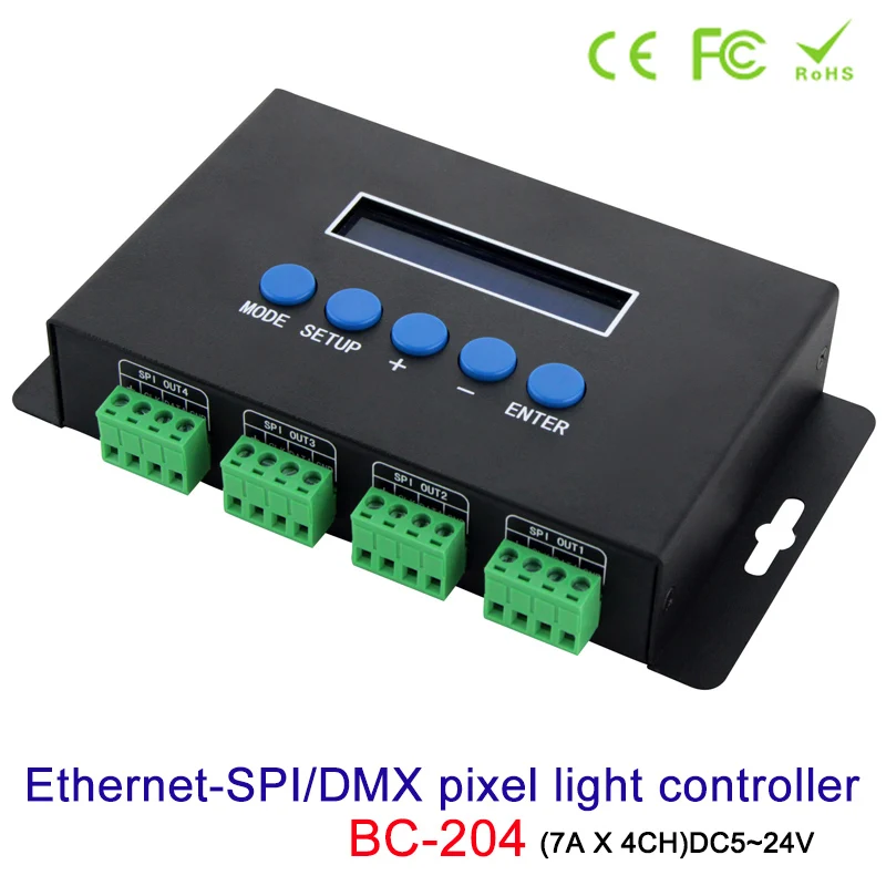 Контроллер светодиодного освещения Artnet Ethernet к SPI/DMX pixel лампа контроллер выходной