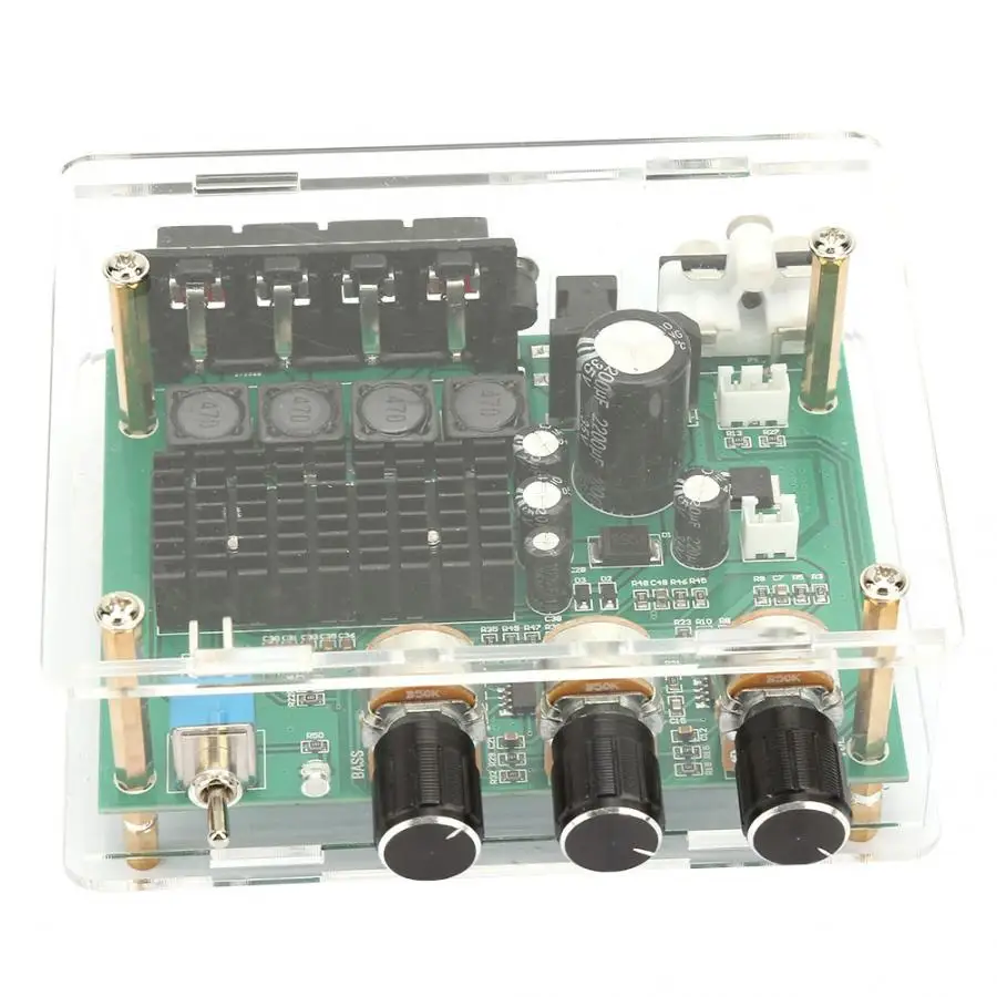 AC12 17V/AC/DC 12 24V Модуль усилителя 80 Вт * 2 двухканальный цифровой аудио усилитель