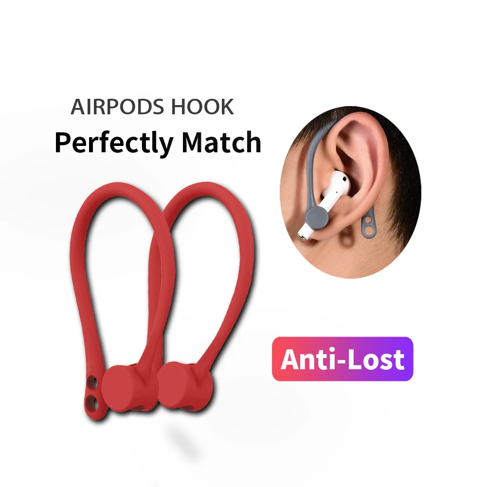 Защитный держатель для наушников Apple Airpods силиконовый чехол беспроводных