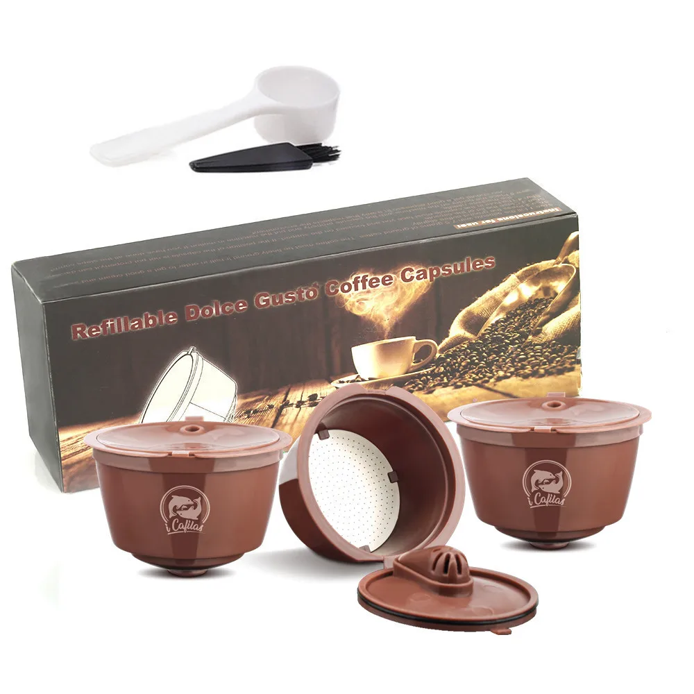 Crema кофе капсула фильтр Обновления 3-го поколения для dolcegusto Cafeteira многоразовые кофейные чашки корзины капельница
