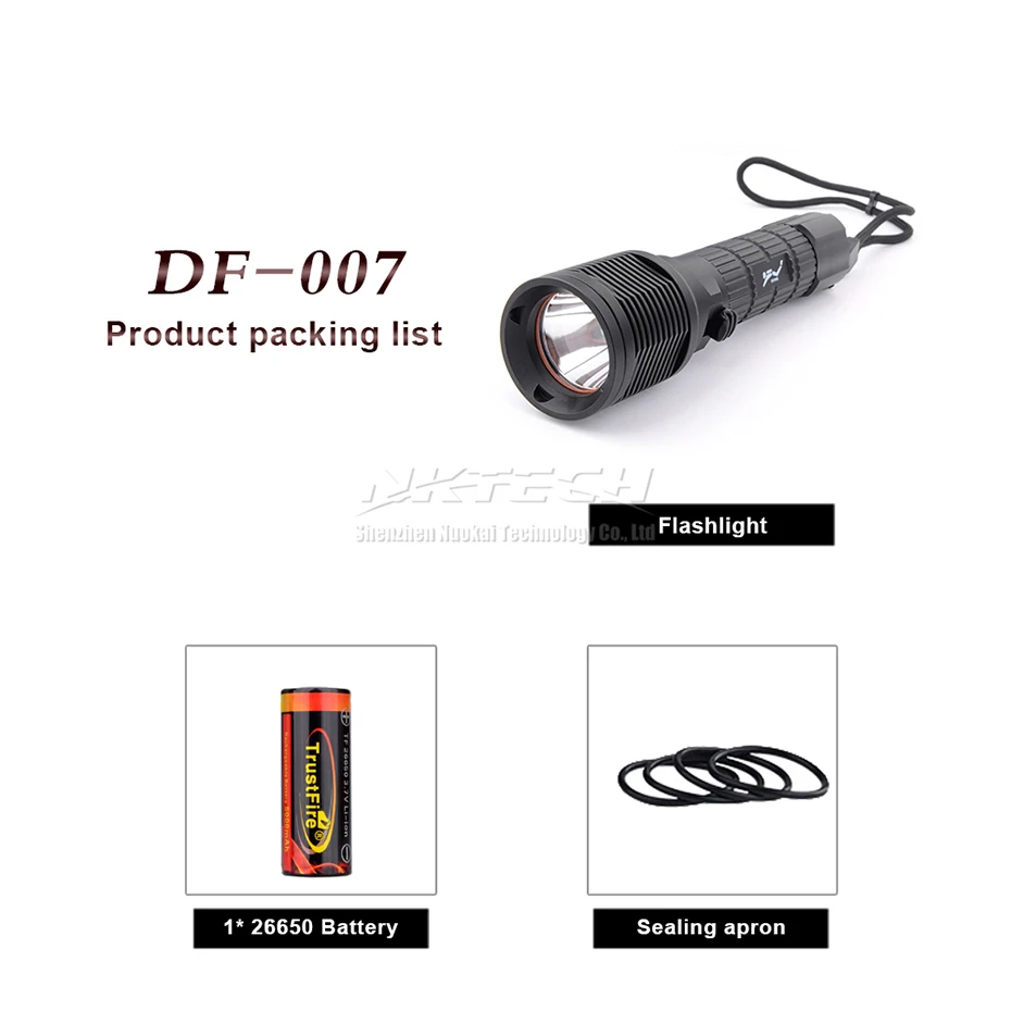 TrustFire DF-007 Дайвинг флэш-светильник фонарь 100 м XM-L2 светодиодный фонарь магнетронный переключатель фонарь IPX8 подводный светильник для подводного погружения