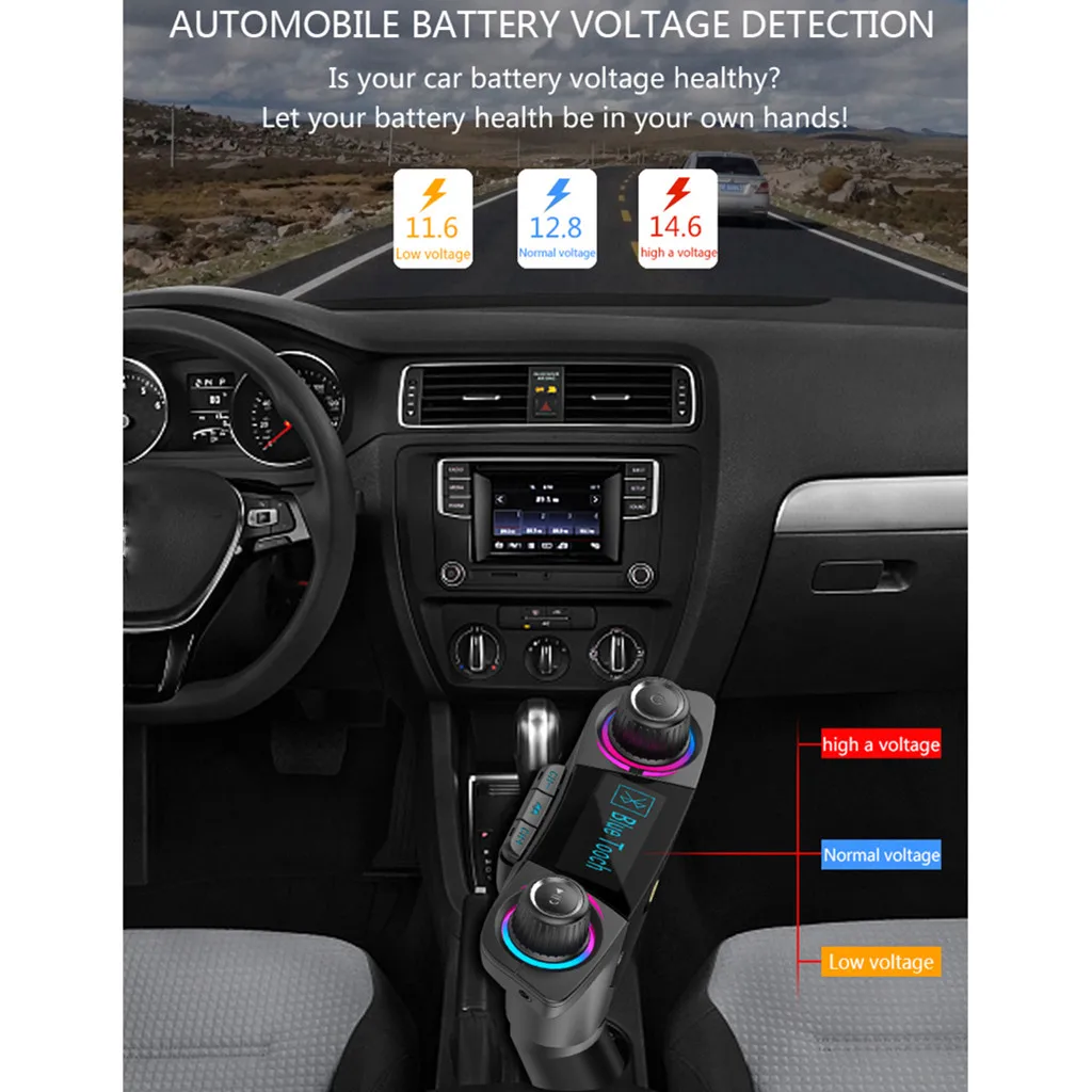 CARPRIE Bluetooth беспроводной Автомобильный Mp3 плеер Handsfree автомобильный комплект fm-передатчик A2DP 2.1A USB зарядное устройство светодиодный дисплей Автомобильный fm-модулятор