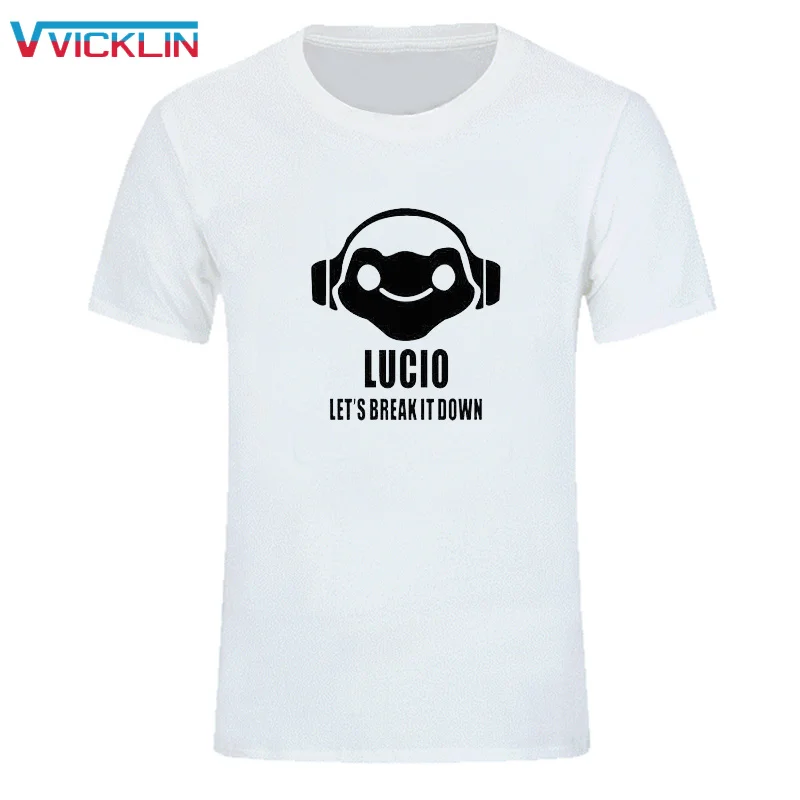 Горячая игра смотреть над DJ LUCIO мастерство логотип priting Gane вентиляторы футболка