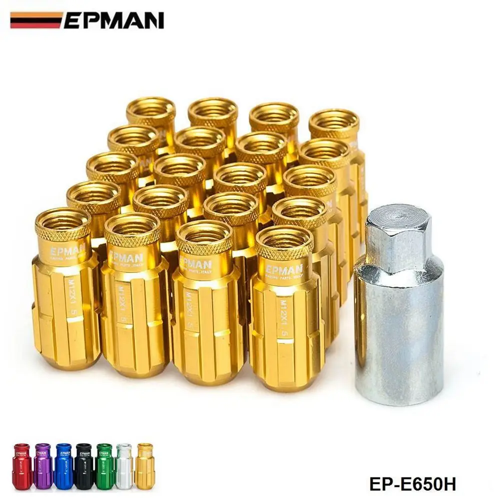 Золотой Оригинальные Гоночные Колесные гайки M12X1.5/M12X1.25, рабочие колеса с открытым концом, расширенный токарный станок с винтовым EP-E650H-ALBZ - Название цвета: Золотой