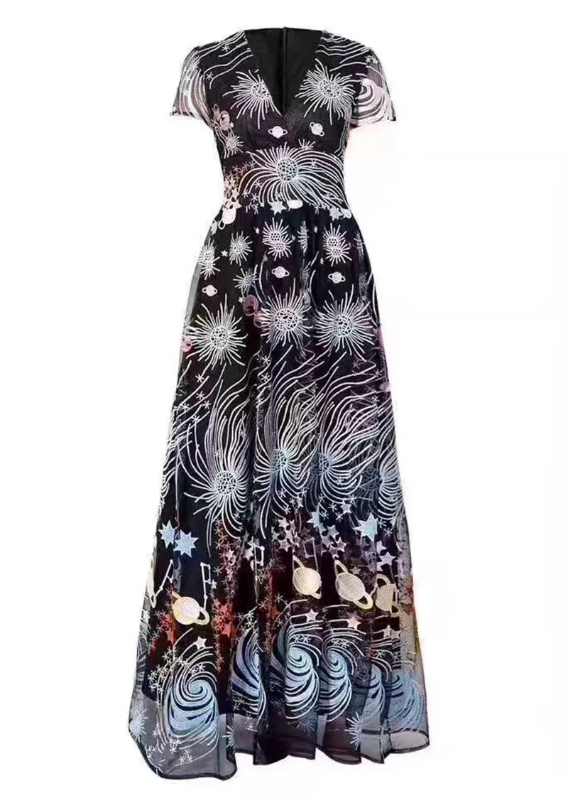 new Max Star sky powderful design most colorful Luxury elegant embroidery lace for Dress competition complex | Дом и сад
