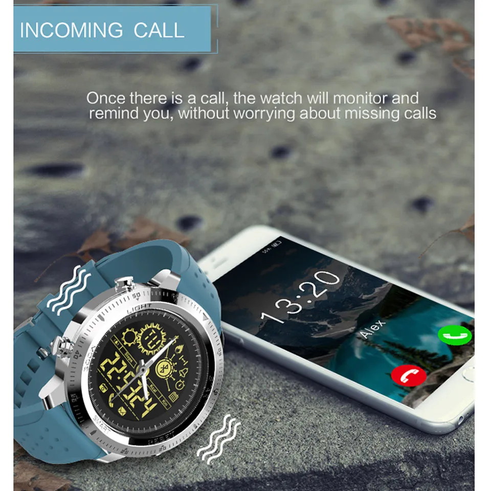 Водонепроницаемые Смарт часы TimeOwner IP68 5ATM шагомер напоминание о сообщениях