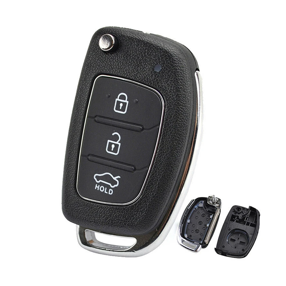 Черный Сменный Складной Корпус для автомобильного ключа с 3 кнопками Hyundai Elantra Tucson