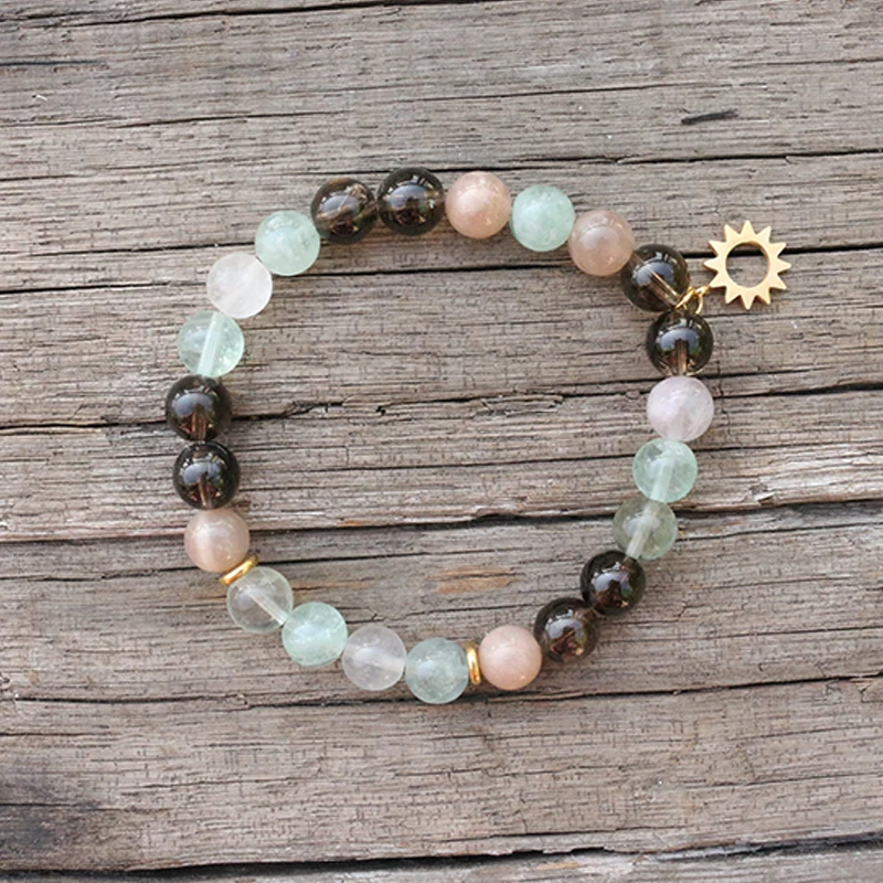 Бусины из натурального камня 8 мм Sunstone Fluorite дымчатый кварц наборы джарамала