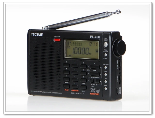 Free shipping Tecsun pl-450 portable fm LW MW SW radio Full Band shortwave Dual Conversion receiver tecsun | Электроника