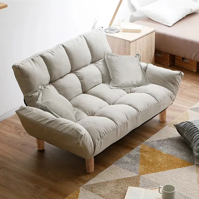 Beige Color Ленивый диван татами спальня гостиная двойной складной диван балкон мини-диван-трансформер на двоих современный маленький складной футонбин - Цвет: Beige Color