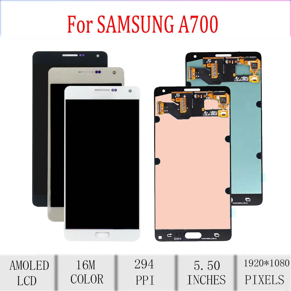 Amoled 5 &quotОригинальный Для samsung Galaxy A7 2015 A700 ЖК дисплей с сенсорным экраном