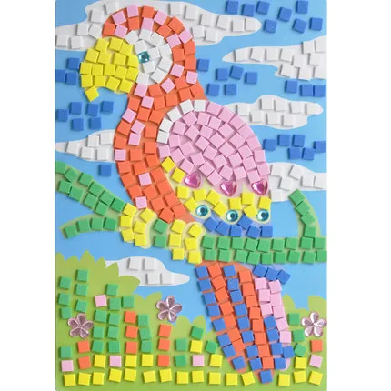 24 цвета, 3D детская головоломка, сделай сам, пена, мозаика, наклейка s Art EVA, мультфильм, кристалл, 3D наклейка, креативные Развивающие игрушки для детей, подарок - Цвет: 10
