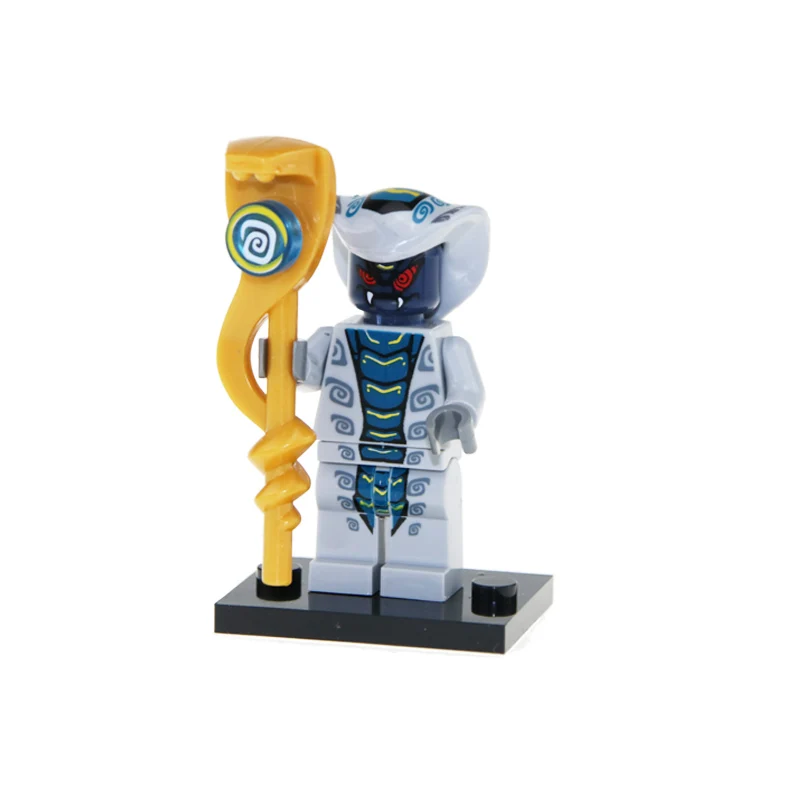 A031 Одиночная NinjagoINGlys герои фигурки Kai, jay, Cole Zane Nya Lloyd змея Монстр оружие действие игрушечный ниндзя фигура Строительные блоки игрушки - Цвет: A031
