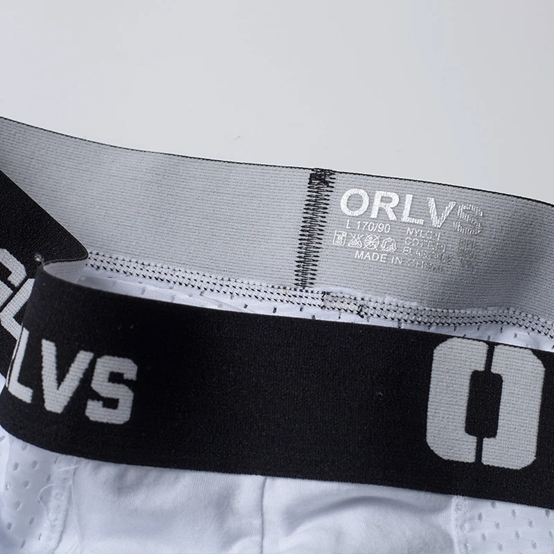 ORLVS бренд-Боксер Мужское нижнее белье мужские шорты-боксеры Ropa Interior hombre cueca tanga
