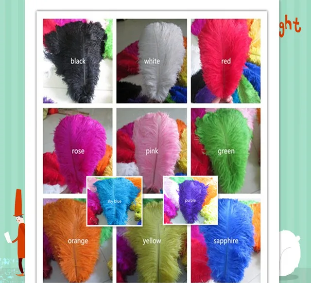 Красивые перышки страуса 10 шт. длина перьев для украшения свадьбы различные