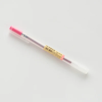 pink red 1 шт., 0,5 мм, простая стильная гелевая ручка, креативная цветная ручка для моделирования, гладкая нейтральная ручка Kawii, школьные принадлежности, студенческие канцелярские принадлежности - Цвет: pink red