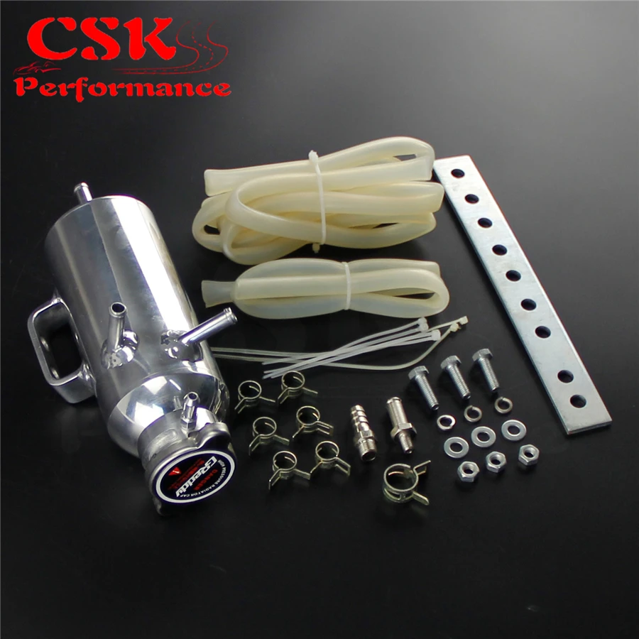 Алюминиевый маслоуловитель бачок резервуар с дыхательным фильтром серебряной