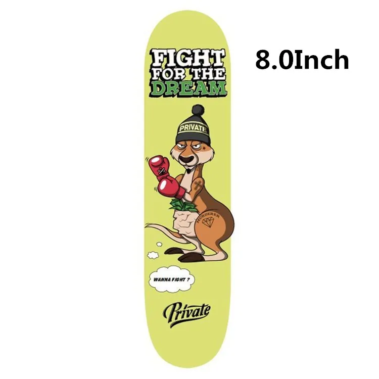 SK8ER частный Профессиональный Скейтборд Палуба 8,0/7,875/8,125 канадский клен глубокий Вогнутый Скейтборд Палуба с бесплатной griptape - Цвет: SK8ER 8 inch