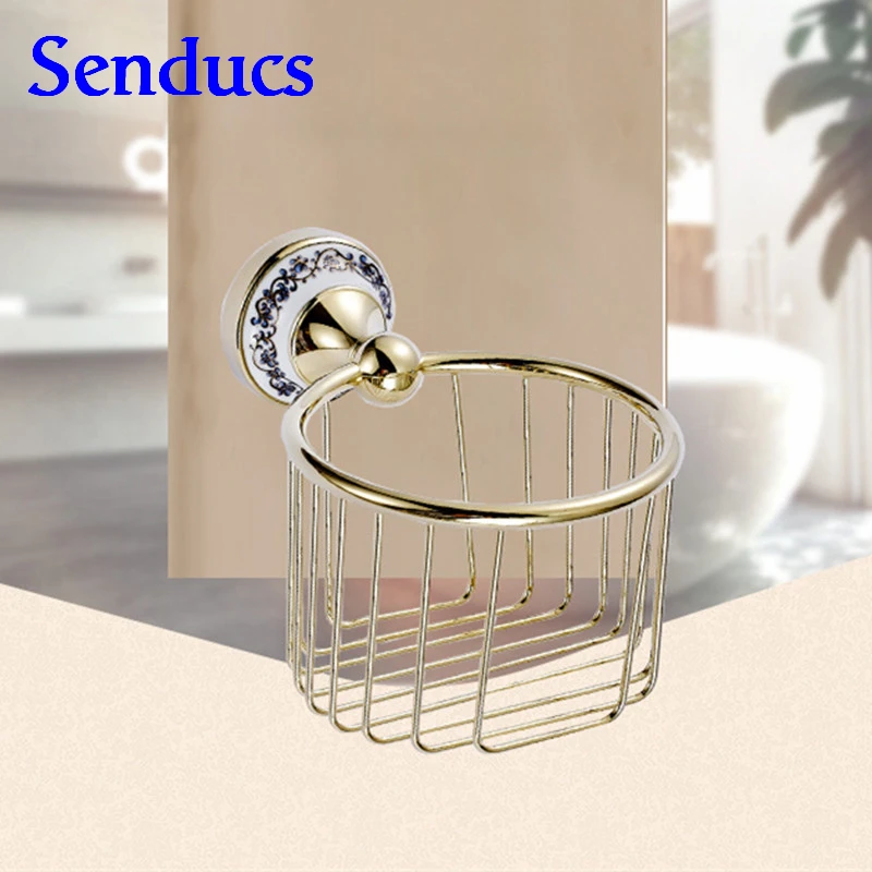 Бесплатная доставка Новый продукт керамический Золотой бумажный держатель с